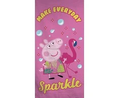 Brandmac Peppa Pig Sparkle vonios rankšluostis, paplūdimio rankšluostis 70x140cm
