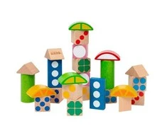 BRIO - 25 raštuotos medinės kaladėlės (30112)