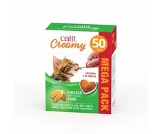 Catit - Creamy Premium Treat for Cats - Chicken with Lamb - Mega Pack (50x10g)