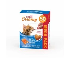 Catit - Creamy Premium Treat for Cats - Salmon with Prawn - Mega Pack (50x10g)