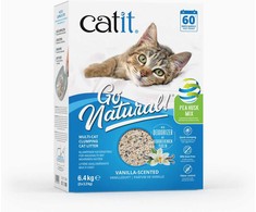 Catit – natūralu! Žirnių lukštų gumulėlių kačių kraikas, skirtas įvairioms katėms, vanilės kvapo – balkšvas – 6,4kg