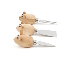 Dėlionė Kikkerland - sūrio peilių rinkinys pelėms (3 vnt.) (CHS08)