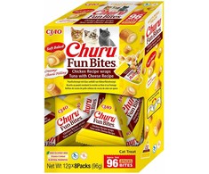 INABA Churu Fun Bites vištienos, tuno ir sūrio skanėstai katėms - 8 x 12 g