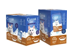 Clever cat - Clever Cat Pouches - jautiena - 12-pack, 85g per pouch