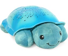 Cloud B Twinkling Twilight Turtle grojantis ir šviečiantis migdukas, mėlynos spalvos