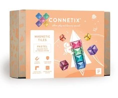„Connetix“ – pastelinių kvadratėlių pakuotė, 40 vnt. (CT-P-00040-SQ)