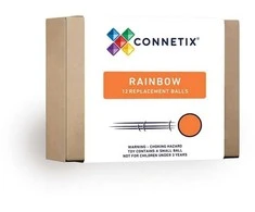 Connetix - Vaivorykštės kamuoliukų rinkinys, 12 vienetų (CT-R-00012-BA)