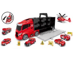 „Contruck“ – sunkvežimis su gelbėjimo automobiliais ir ženklais, gaisrinė (534654)