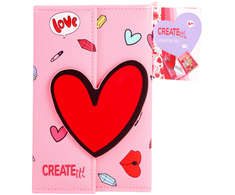 Create It! - Makeup Book Magnet Closure Heart (884526)