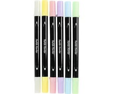Creativ Company - Tekstiliniai žymekliai, linijos 2,3+3,6 mm, pastelinės spalvos, 6 vnt. / 1 ​​pakuotė (334829)