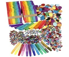 Creative Toys „Pasidaryk pats“ rinkinys – blizgučių ir medžio pagaliukų mega rinkinys (97435)