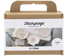 Creative – Mini amatų rinkinys dekupažas, midijų kiautai, minkšta rožė, 1 pakuotė – ()