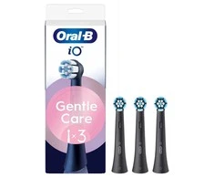 „Oral B“ iO serijos švelnios priežiūros keičiamos galvutės – juodas – 3 vnt.