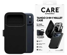 „Panzer Glass CARE by PanzerGlass Feature Tango 2in1“ piniginės dėklas su „MagSafe“ jungtimi, skirtas „iPhone 17 Pro“ – Juodas