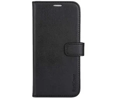 Dėklas RadiCover – Apsauga nuo radiacijos piniginė Veganiška odinė iPhone 15 PLUS Flipcover juoda PU