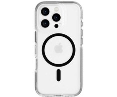 „Tech21 Evo Crystal“ dėklas iPhone 16 Pro telefonui „Crystal MagSafe“ – juodas