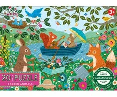 Dėlionė Eeboo - Puzzle 20 pcs - Garden Animals (EPZY993)