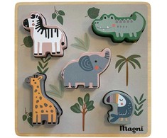 Dėlionė Magni – Montessori gyvūnų galvosūkis, FSC® 100% (5787)