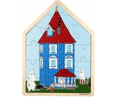 Dėlionė Moomin - Puzzle 19 Pcs Wooden Framed Puzzle House (800075)