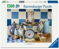 Ravensburger Dėlionė 1500 vnt. - Kačiukai virtuvėje