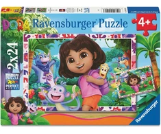 Ravensburger Dėlionė 2x24 vnt. - Dora tyrinėtoja