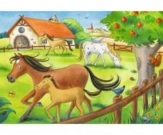 Ravensburger Dėlionė 2x12 vnt. - Arklidės