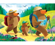 Ravensburger Dėlionė 2x24 vnt. - Meškiukų šeimos atostogos