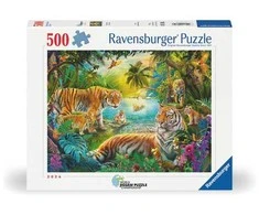Dėlionė Ravensburger – tigrų šeima oazėje – 500p (12001384)