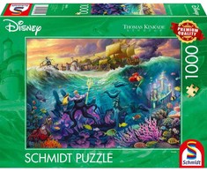 Dėlionė Schmidt Spiele,Disney Schmidt - Thomas Kinkade: Disney - Mažoji undinėlė, Ursula (1000 detalių)