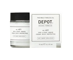 „Depot 400 Shave Specifications No. 401“ raminamasis kremas prieš ir po skutimosi, 75 ml