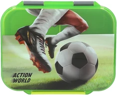 Dino World - Action World pietų dėžutė futbolui - ryškiai žalia