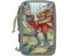 Dino World - Triple Pieštukas Case BITE - Pilkas-Žalias