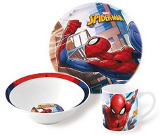 Stor SPIDERMAN MARVEL keramikinis pusryčių ir vakarienės rinkinys 3in1 II GATE