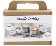 Diy Kit „Pasidaryk pats“ rinkinys – žvakių liejimas – sojų žvakė su aventurinu ir ametistu (977753)