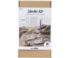 Diy Kit „Pasidaryk pats“ rinkinys – dervos liejinys – 3 žvakidės ir 2 padėklai (977539)