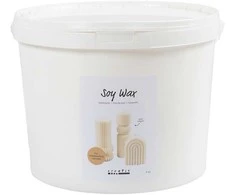 Diy Kit Sojų vaškas, kremas, Laisvai stovinčioms žvakėms, 5kg/ 1 pak. (73479)