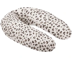 Doomoo Buddy maitinimo ir nėštumo pagalvė Leopard Kreminis, 180 cm