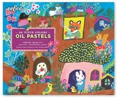 Eeboo - Oil Pastels 36 pcs - Yumi's Mushroom House (EPAS174)