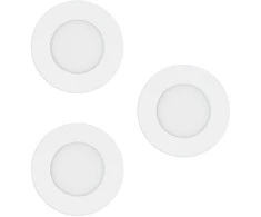 EGLO - 3 vnt. „Fueva-Z“ įleidžiamų šviestuvų rinkinys, baltos spalvos Ø8,5 - TW - „Zigbee“, „Bluetooth“