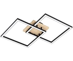 Lubinis šviestuvas EGLO „Lomaltas-Z“ išmanioji lubinė lempa – juoda ir ąžuolo spalvos – 49,5 x 77 cm – reguliuojamo baltumo – „Zigbee“ ir „Bluetooth“