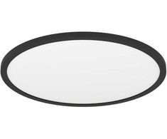 „Eglo Rovito-Z“ išmanusis lubinis šviestuvas – juodas – Ø42 cm – RGB + reguliuojama balta spalva – „Zigbee“ ir „Bluetooth“