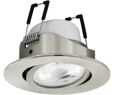 EGLO – Saliceto-Z įleidžiamas šviesus šlifuotas plienas Ø8.8 – RGB + TW – Zigbee, Bluetooth