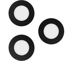 Lubinis šviestuvas „Eglo“ – 3 „Fueva-Z“ įleidžiamų šviestuvų rinkinys Ø8,5 – išmaniosios reguliuojamos baltos spalvos – „Zigbee“ ir „Bluetooth“