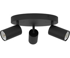 EGLO – „Telimbela-Z“ išmanusis prožektorius su apvaliu dangteliu – juodas – RGB + reguliuojama balta spalva – „Zigbee“ ir „Bluetooth“