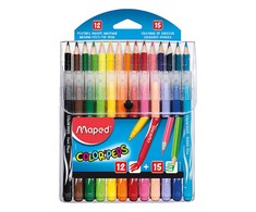 Flomasterių ir pieštukų rinkinys MAPED ColorPeps Jungle, 12 spalvų+15 spalvų