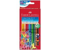 Spalvotų pieštukų rinkinys „Faber-Castell“, 10 spalvų, su rankena, 201585