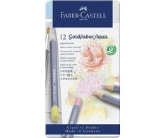 Faber-Castell - Gofa Aqua metalinė dėžutė iš 12 pastelinių spalvų (114622)
