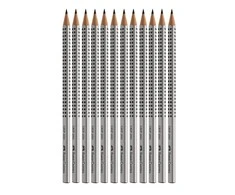 Faber-Castell - Grip 2001 pieštukas - HB - sidabrinis, dėžutė po 12