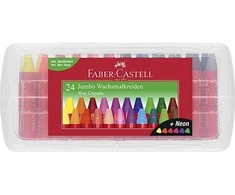 Faber-Castell – Jumbo Wax Crayons, 24 vnt (120034)