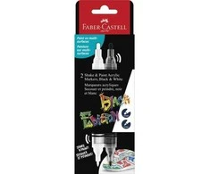 Faber-Castell - Juodas Edition Shake &amp; Paint Acrylic Markers Set of 2 (Juodas and Baltas) (285503)